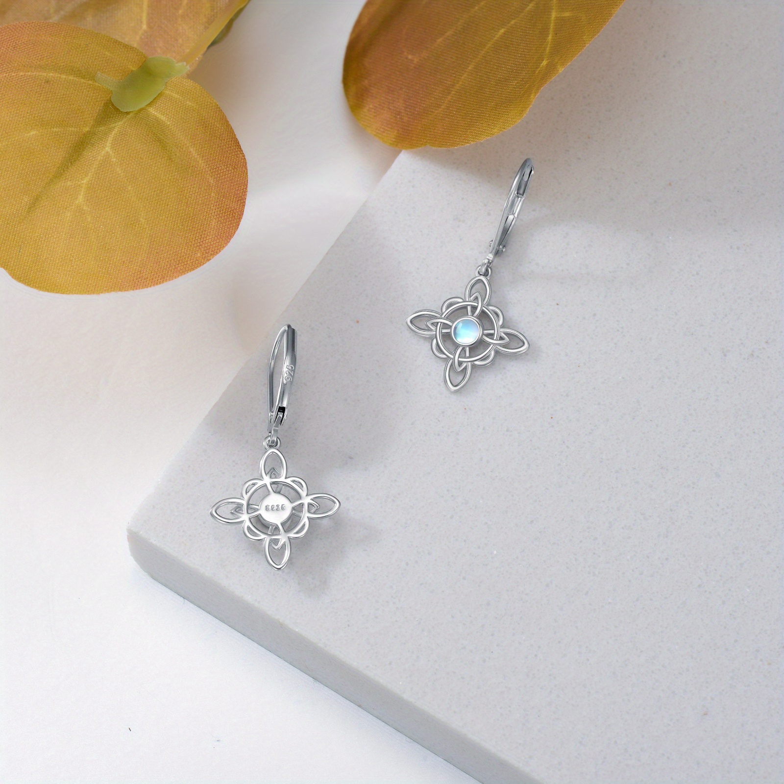 Women's Witches Knot 925 Sterling Silver Dangle Drop Earrings